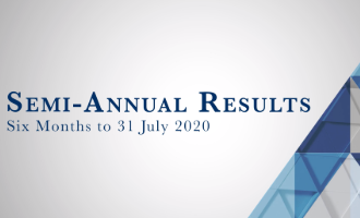 Results, Six Months to 31 July 2020