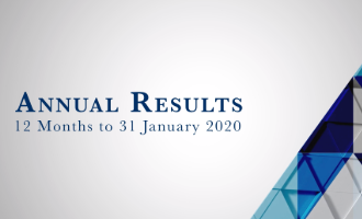 Results, 12 months to 31 January 2020